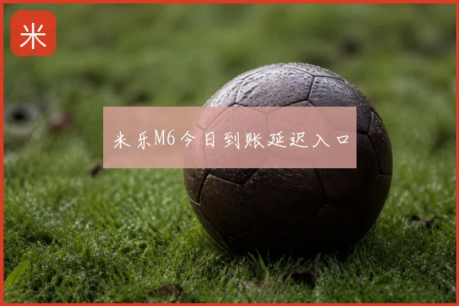米乐M6今日到账延迟入口